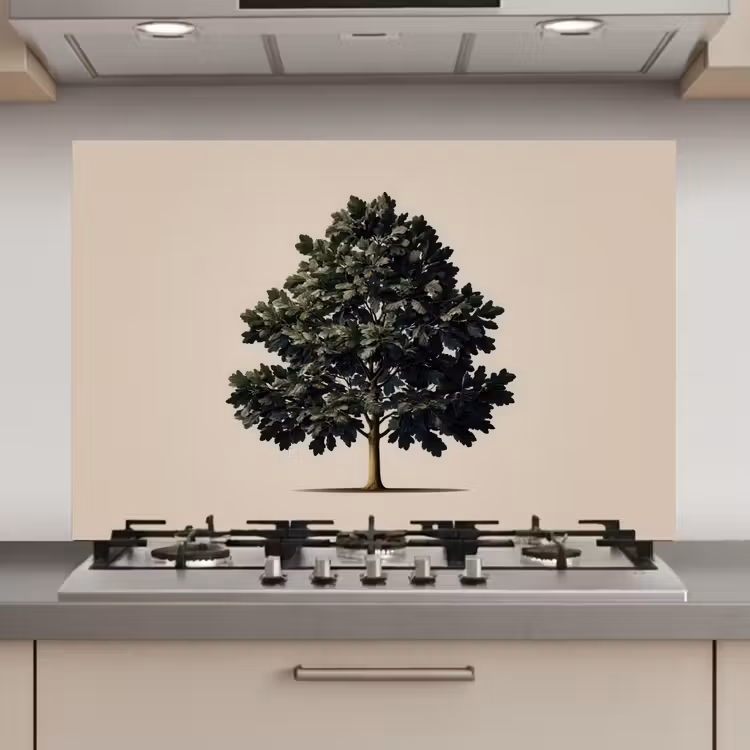 Spatscherm keuken - Eikenboom - Schaduw - Egaal — 1