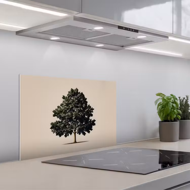 Spatscherm keuken - Eikenboom - Schaduw - Egaal — 5