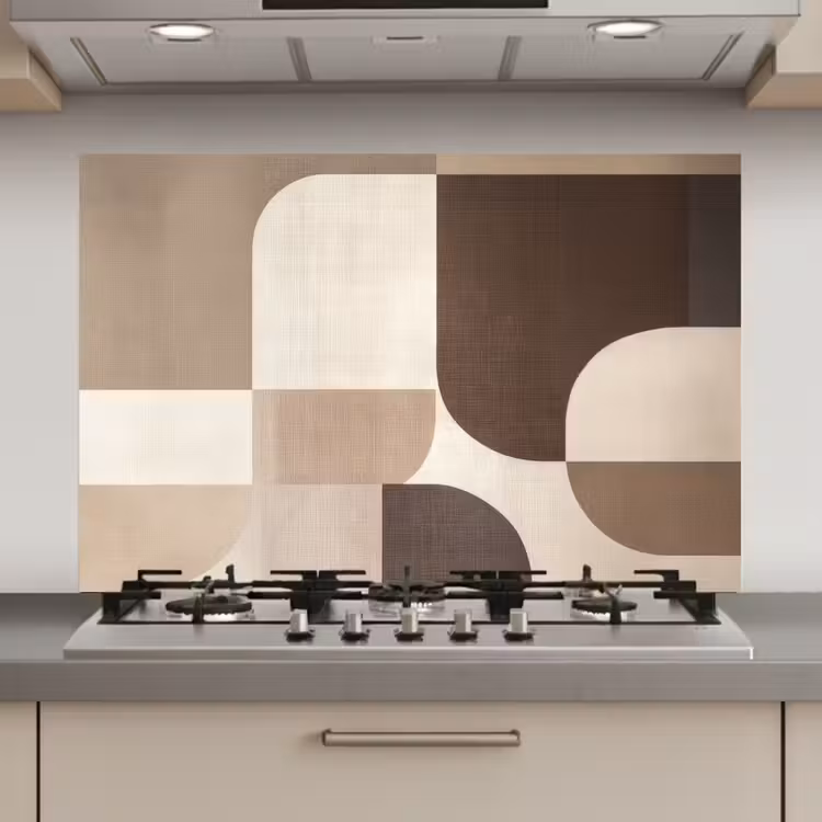 Spatscherm keuken - Geometrisch - Geweven structuur - Modern — 1