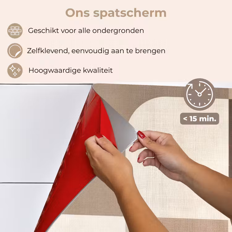 Spatscherm keuken - Geometrisch - Geweven structuur - Modern — 4