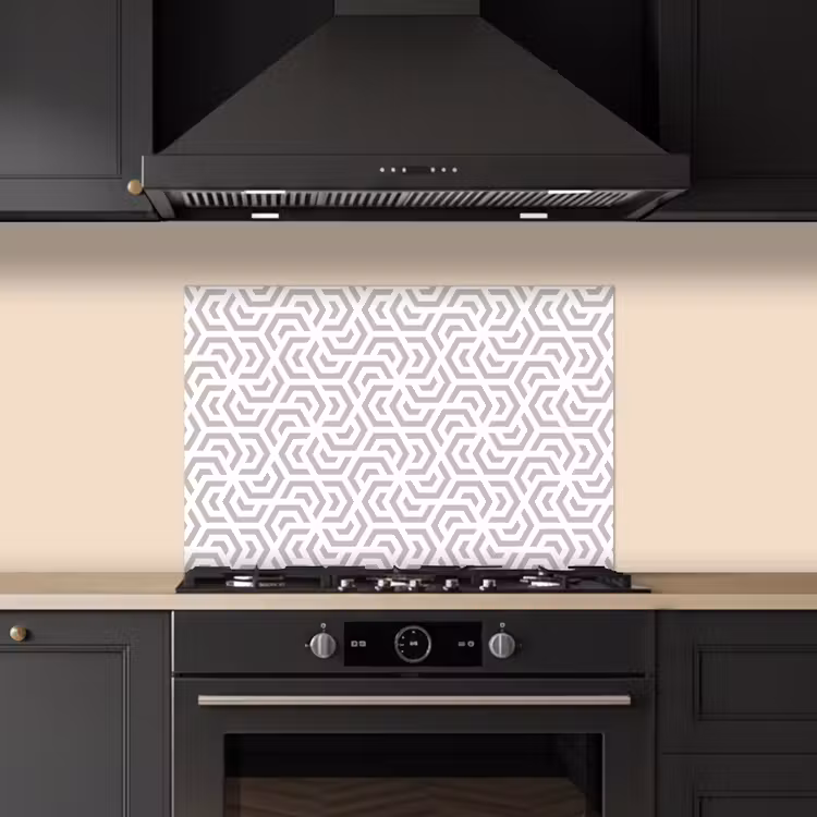 Spatscherm keuken - Grafisch - Patroon - Modern - Hexagon — 1