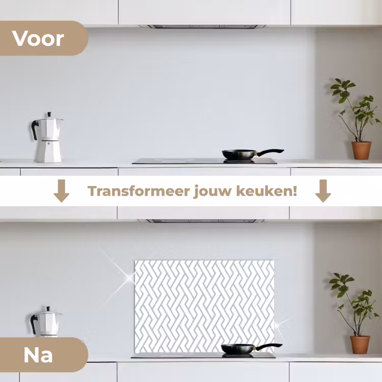 Spatscherm keuken - Grafisch - Patroon - Modern - Lijn — 2
