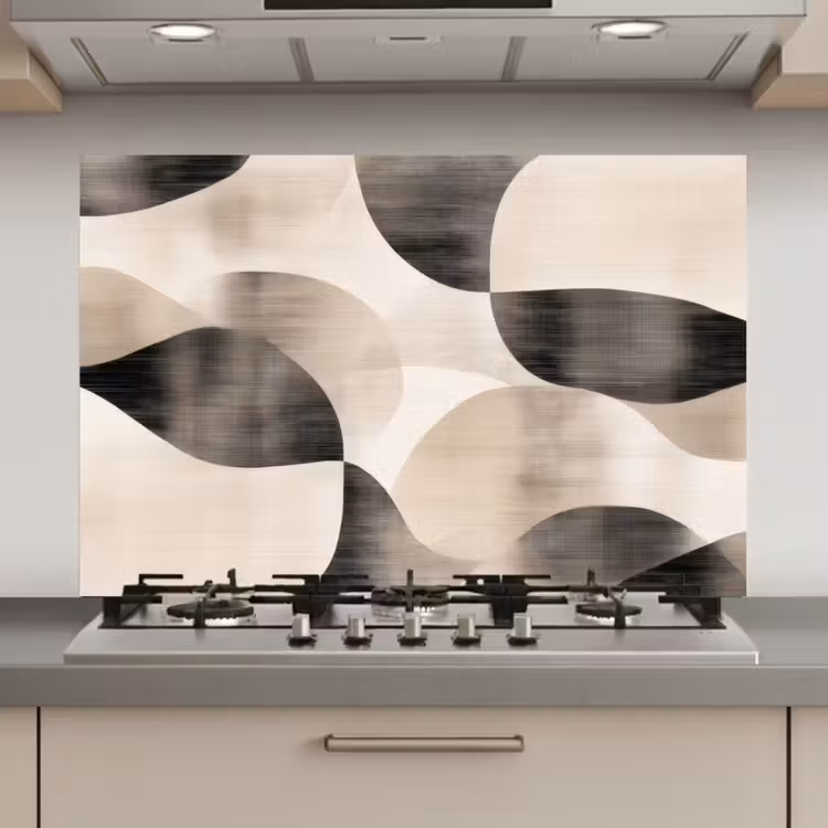 Spatscherm keuken - Grillige vormen - Subtiele overgangen - Dynamisch — 1