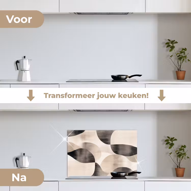 Spatscherm keuken - Grillige vormen - Subtiele overgangen - Dynamisch — 3