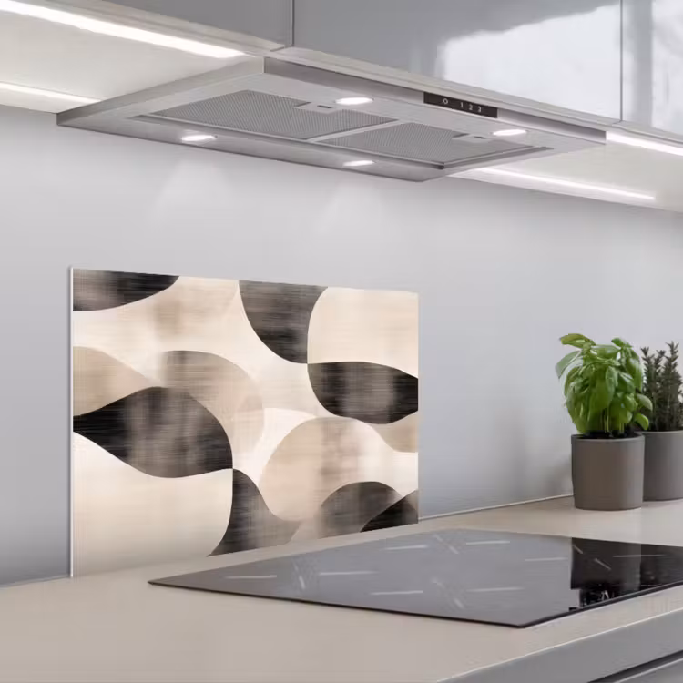 Spatscherm keuken - Grillige vormen - Subtiele overgangen - Dynamisch — 5