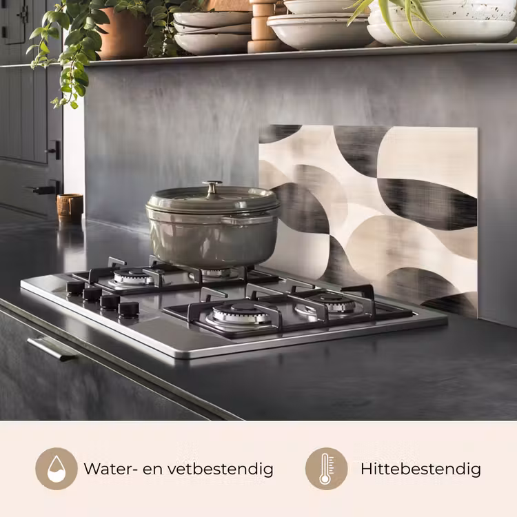 Spatscherm keuken - Grillige vormen - Subtiele overgangen - Dynamisch — 7