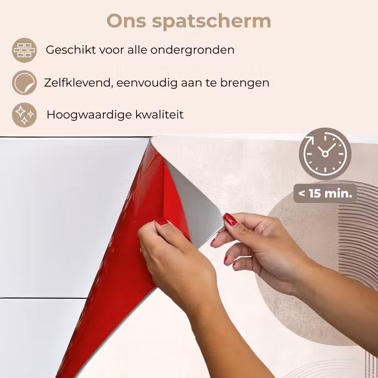 Spatscherm keuken - Minimalistisch - Cirkel - Lichtgrijs — 4