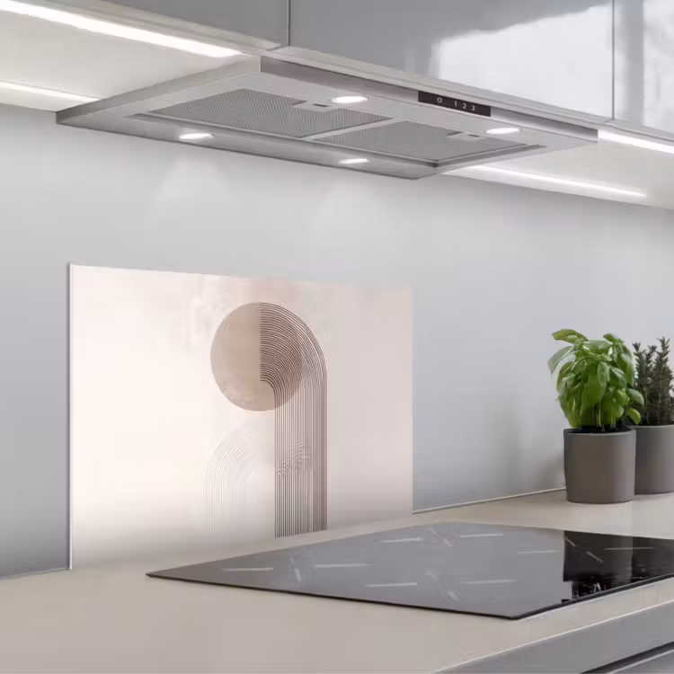 Spatscherm keuken - Minimalistisch - Cirkel - Lichtgrijs — 5