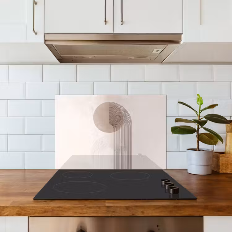 Spatscherm keuken - Minimalistisch - Cirkel - Lichtgrijs — 6