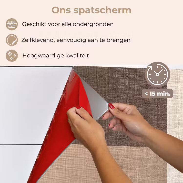 Spatscherm keuken - Raster - Halve cirkels - Contrast — 4