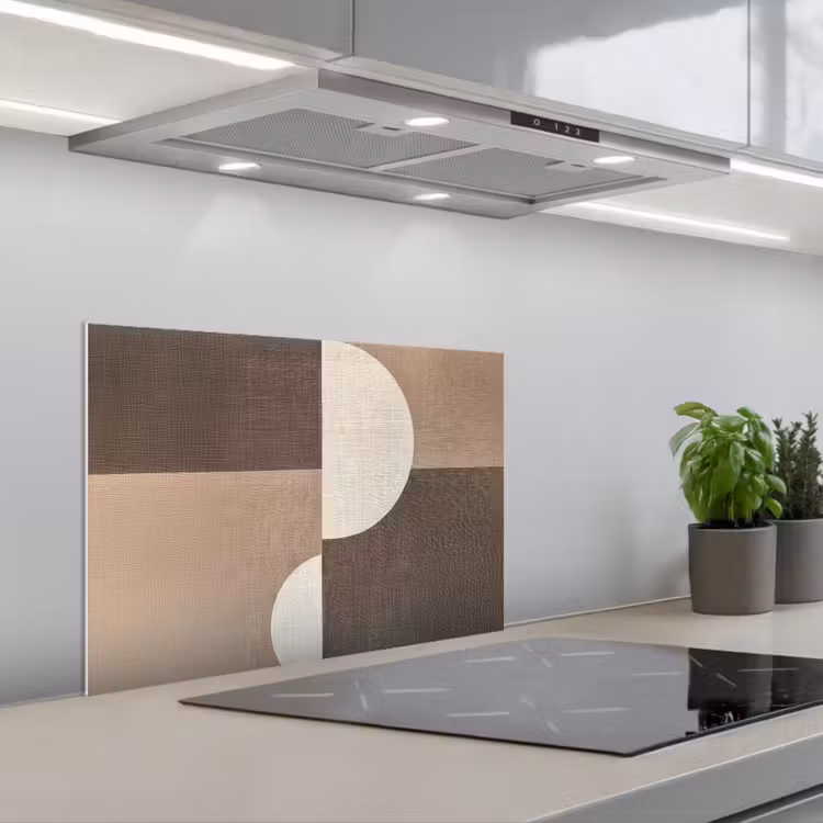 Spatscherm keuken - Raster - Halve cirkels - Contrast — 5