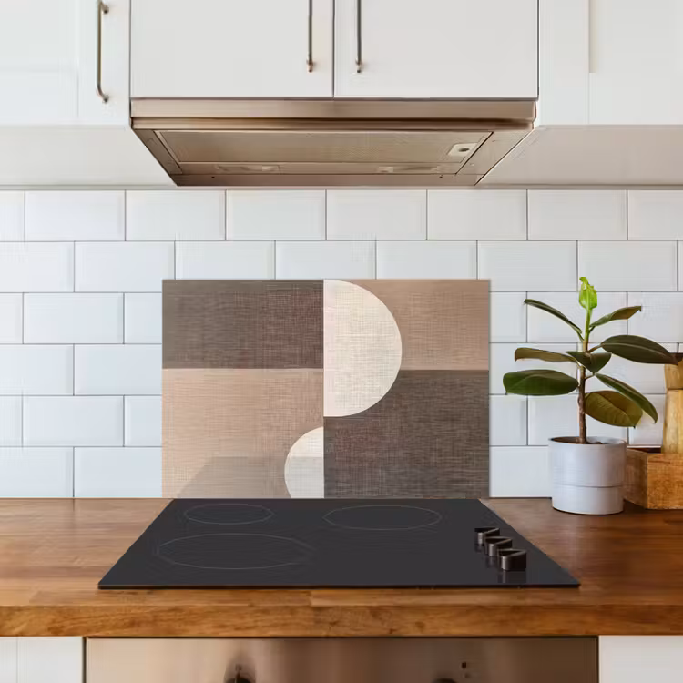 Spatscherm keuken - Raster - Halve cirkels - Contrast — 6