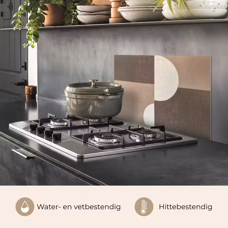 Spatscherm keuken - Raster - Halve cirkels - Contrast — 7