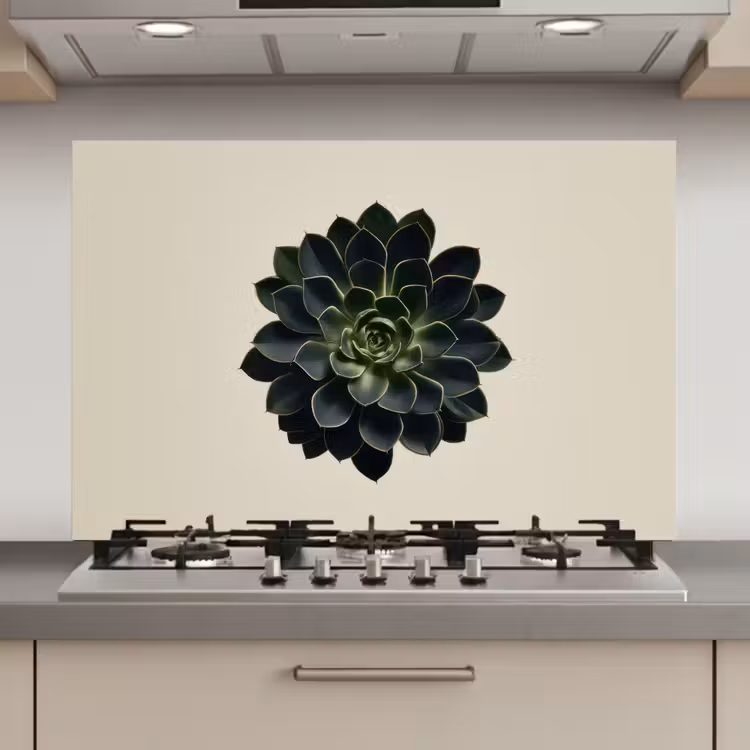 Spatscherm keuken - Rozet - Cirkelvormig - Donkergroen — 1