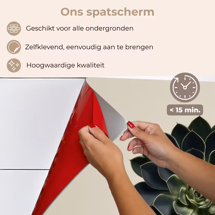 Spatscherm keuken - Rozet - Cirkelvormig - Donkergroen — 4