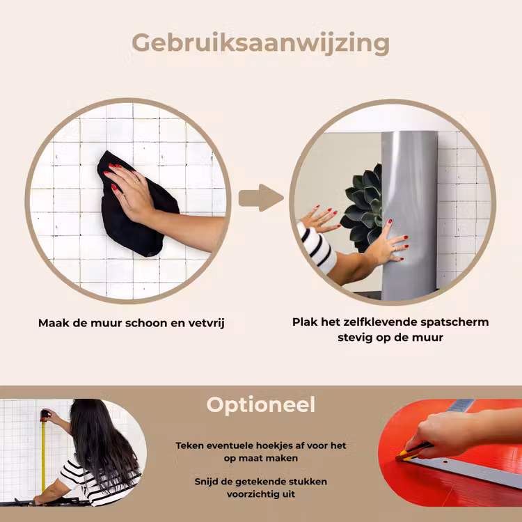 Spatscherm keuken - Rozet - Cirkelvormig - Donkergroen — 8
