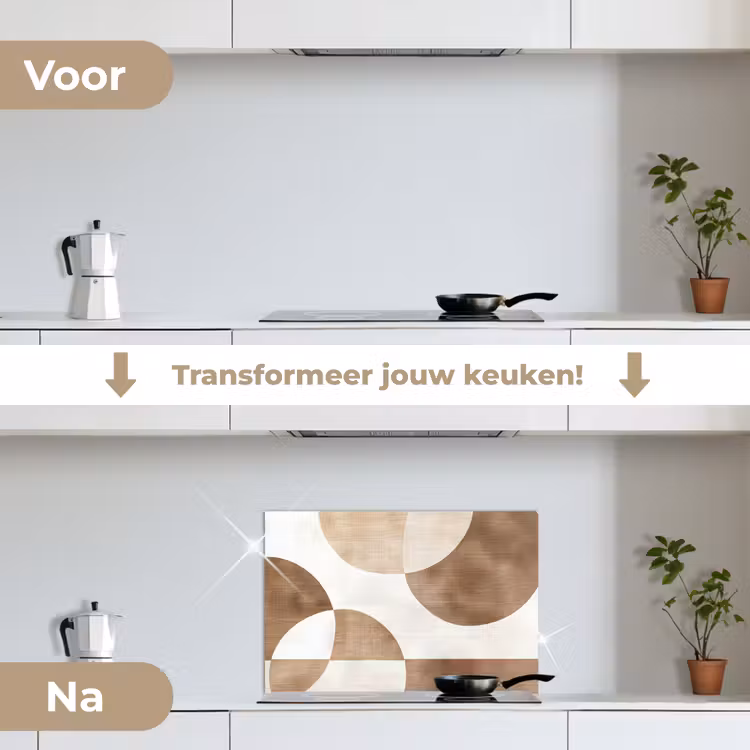 Spatscherm keuken - Snijdende cirkels - Overlappende vlakken — 3