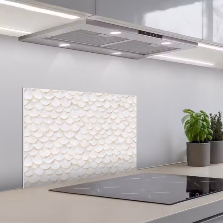 Spatscherm keuken - Schubben - Wit - Elegant — 5