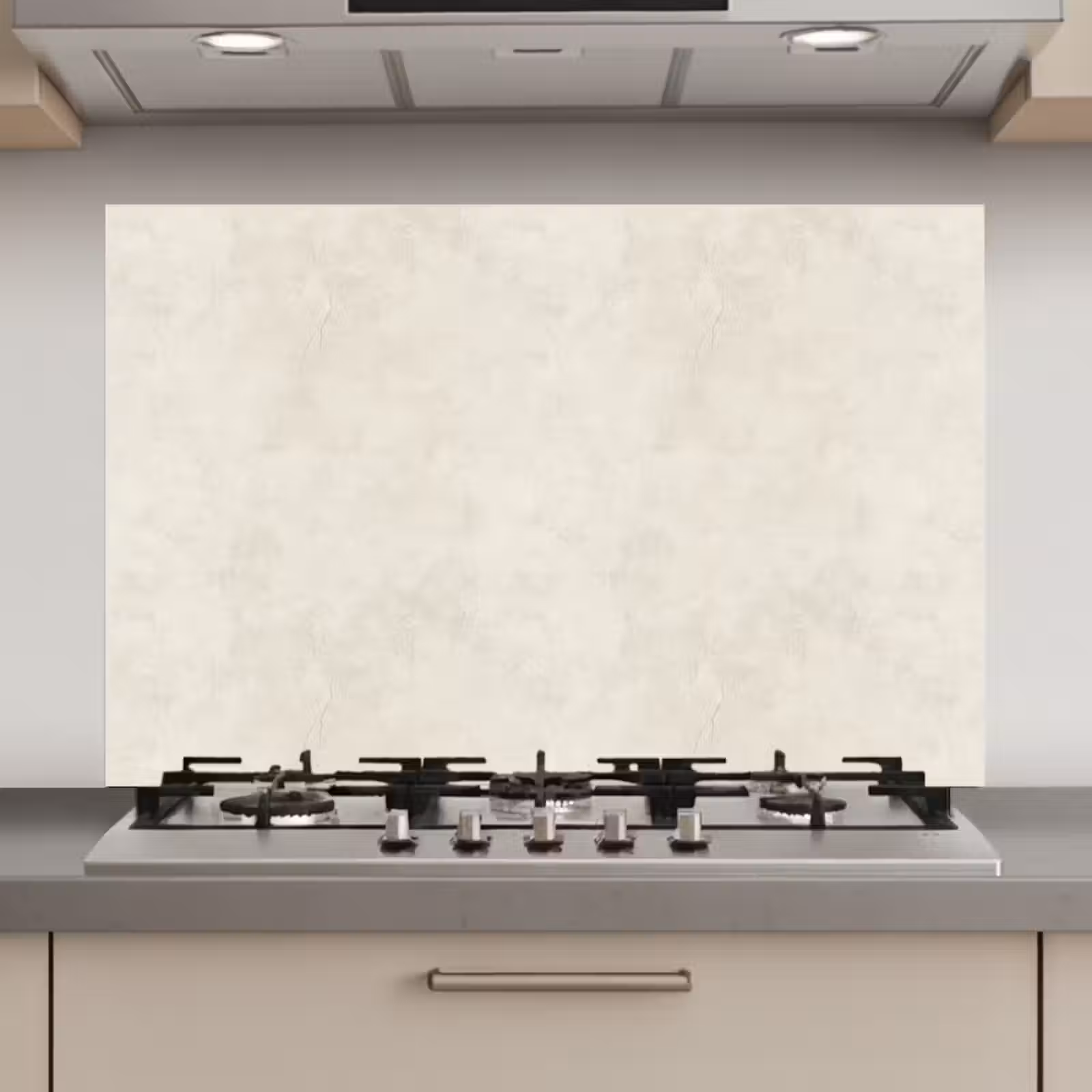 Spatscherm keuken - Crème - Egaal - Beton — 1