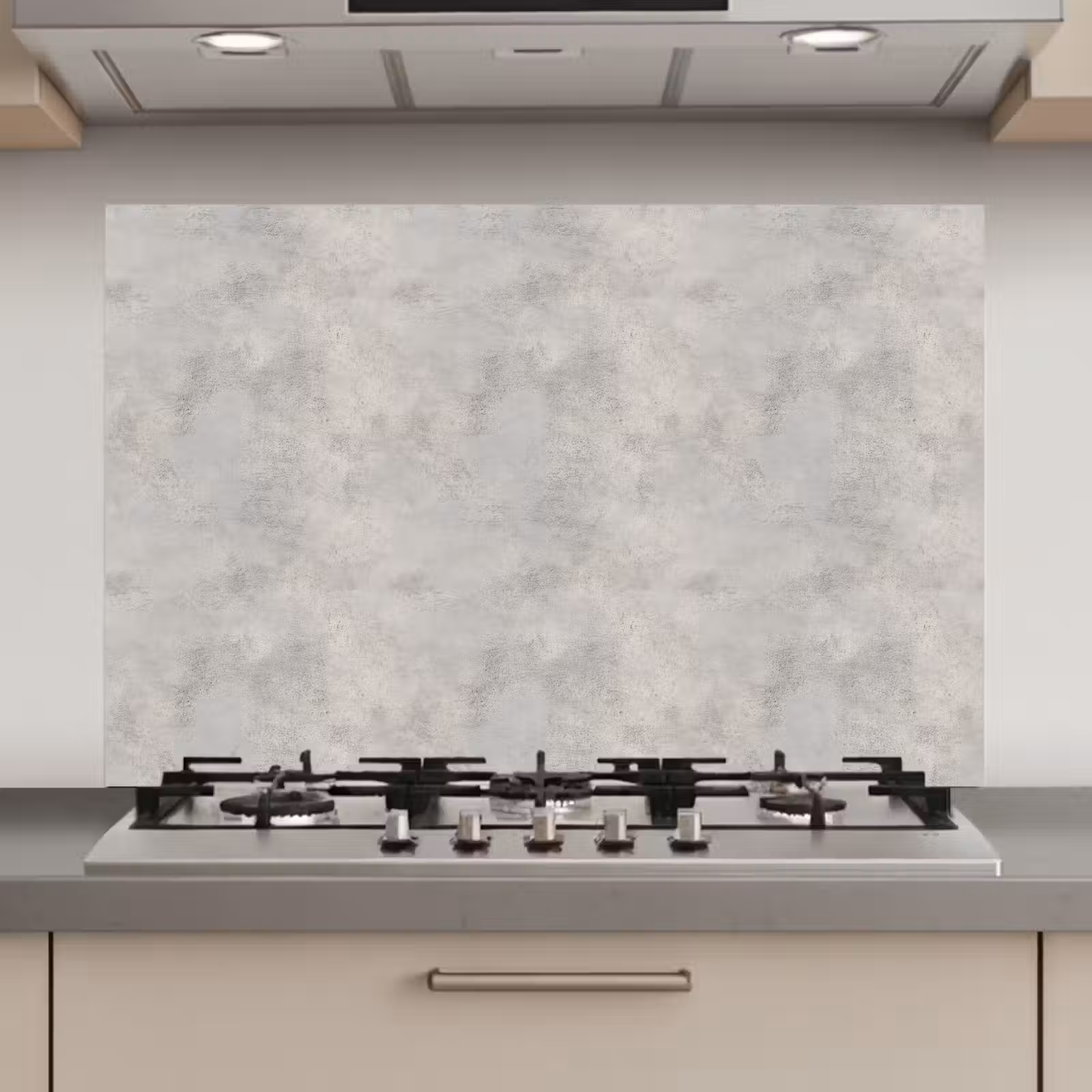 Spatscherm keuken - Grijs - Beton - Industrieel — 1