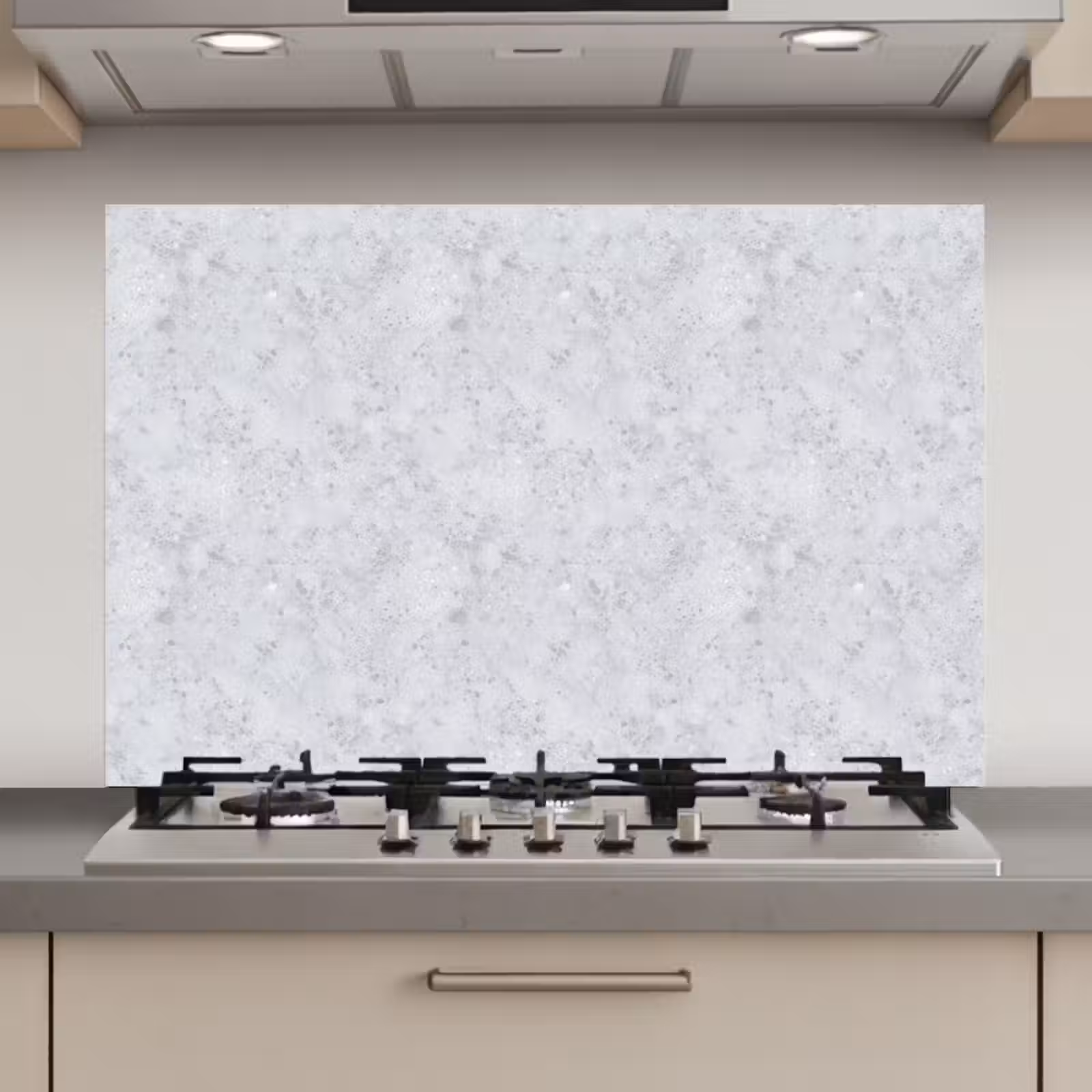 Spatscherm keuken - Grijs - Terrazzo-effect - Beton — 1