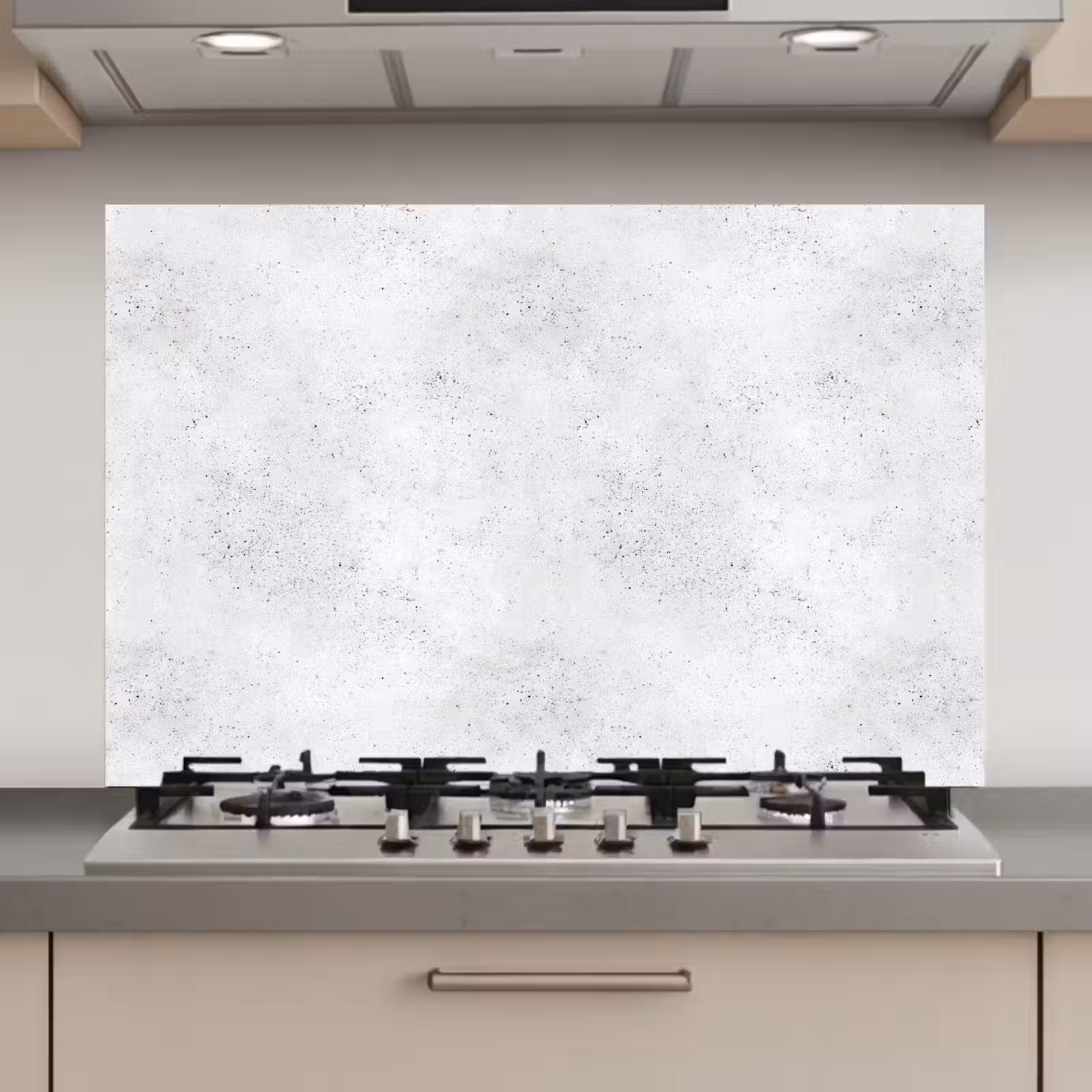 Spatscherm keuken - Lichtgrijs - Betonstructuur - Subtiel — 1