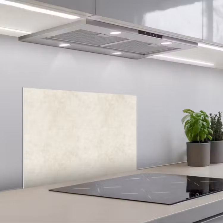 Spatscherm keuken - Crème - Egaal - Beton — 5