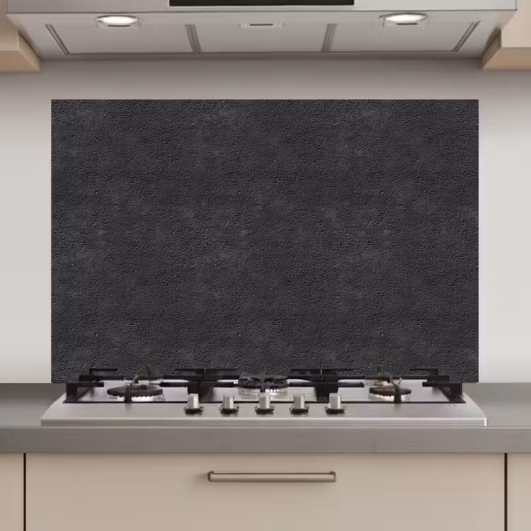 Spatscherm keuken - Donkergrijs - Asfaltstructuur - Ruw — 1