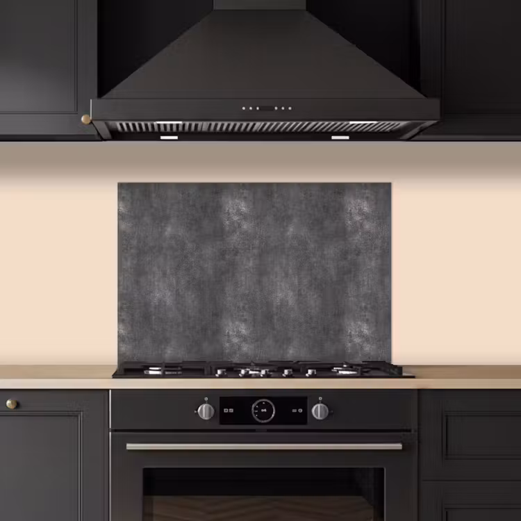 Spatscherm keuken - Donkergrijs - Ruw - Beton — 2