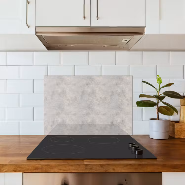 Spatscherm keuken - Grijs - Beton - Industrieel — 6