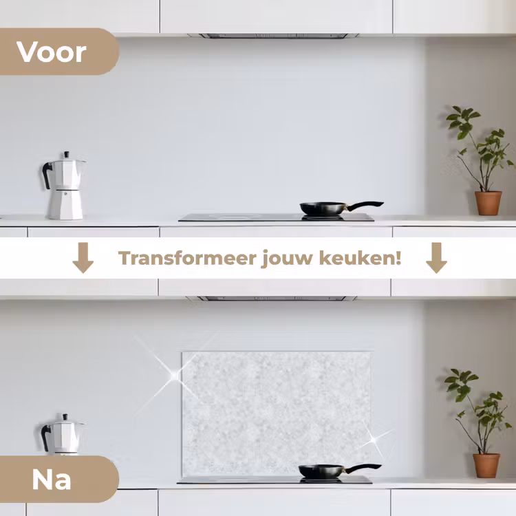 Spatscherm keuken - Grijs - Terrazzo-effect - Beton — 3
