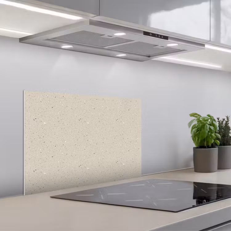 Spatscherm keuken - Lichtbeige - Terrazzo - Grijs — 5
