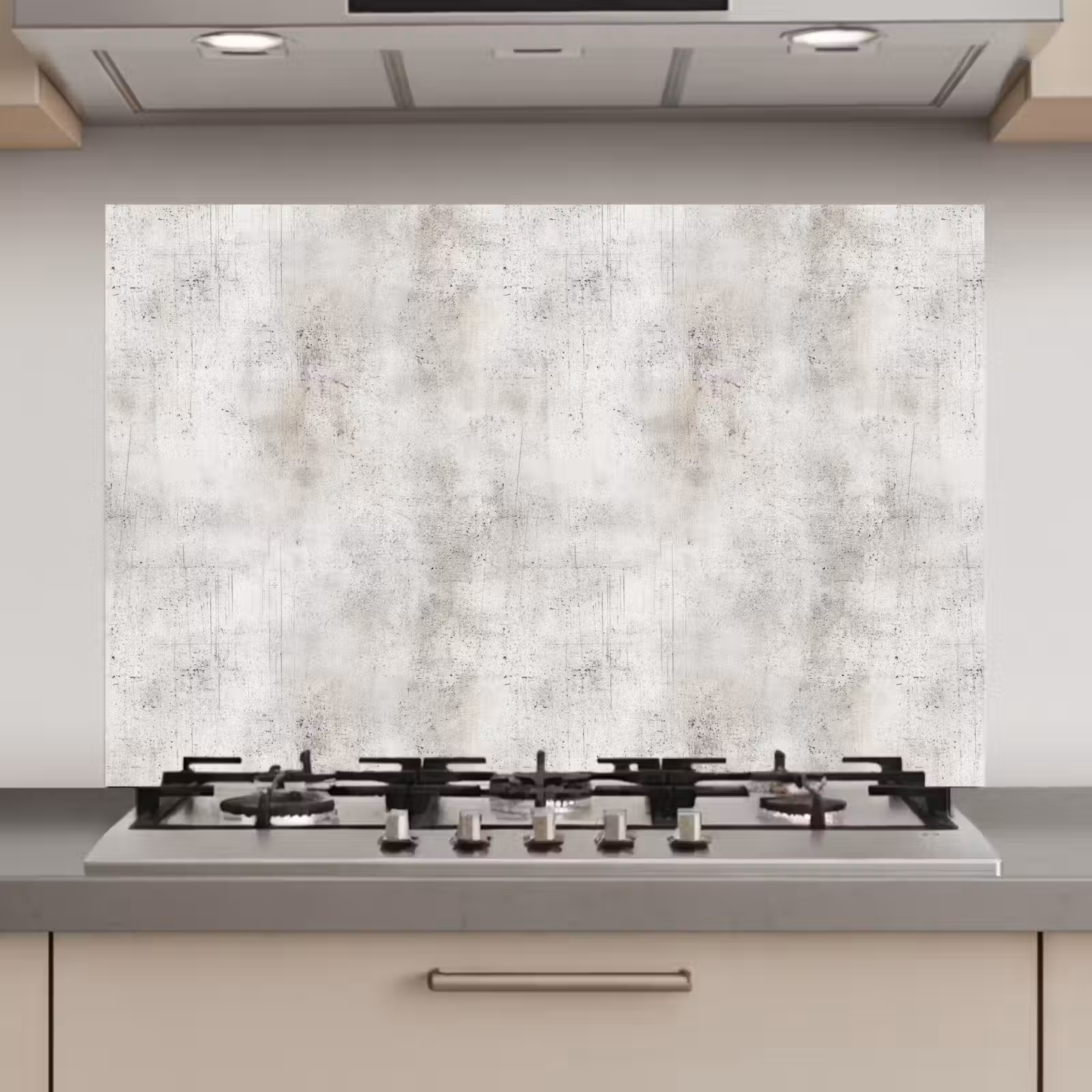 Spatscherm keuken - Grijs - Beton - Verweerd — 1