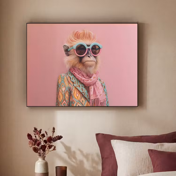 Art Frame - Sjaal - Aap - Zonnebril - Jasje — 2