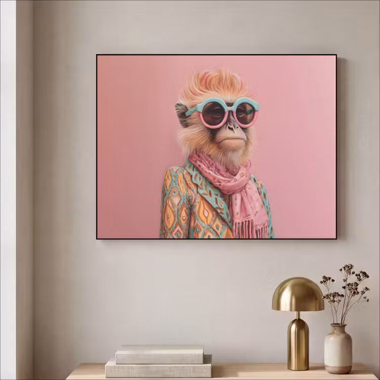 Art Frame - Sjaal - Aap - Zonnebril - Jasje — 3