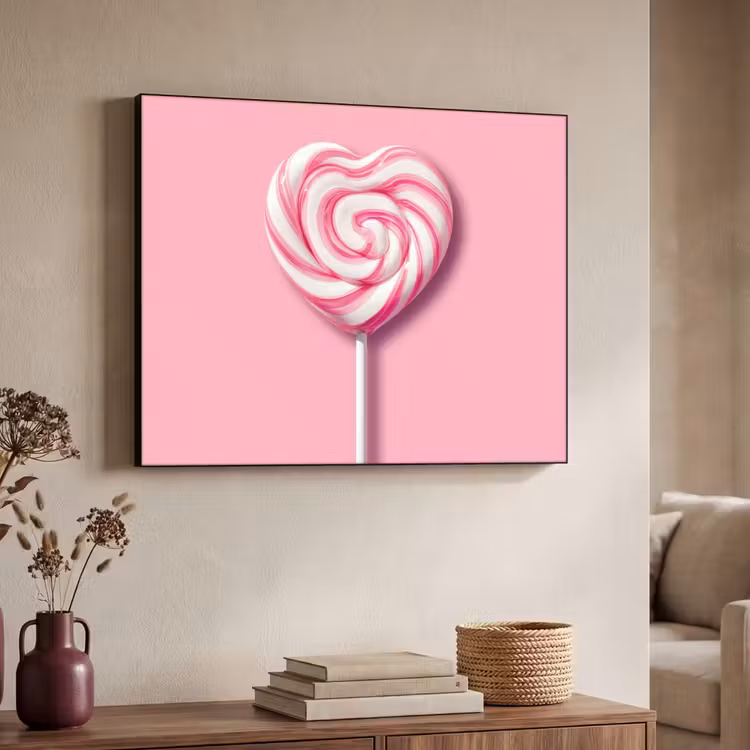 Art Frame - Snoep - Lolly - Hart- Roze — 4