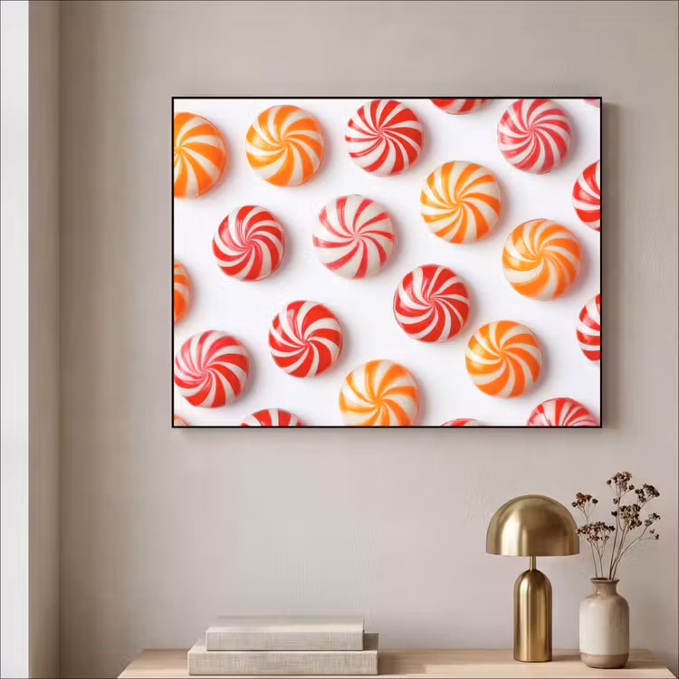 Art Frame - Snoep - Patroon - Rood - Oranje — 3