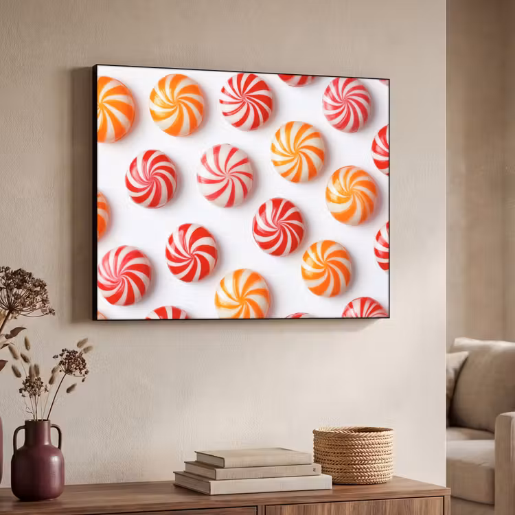 Art Frame - Snoep - Patroon - Rood - Oranje — 4