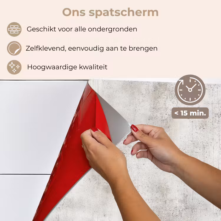 Spatscherm keuken - Grijs - Beton - Verweerd — 4