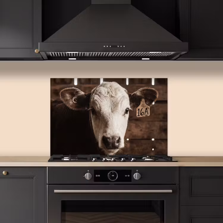 Spatscherm keuken - Kalf - Oormerk - Houten stal — 2
