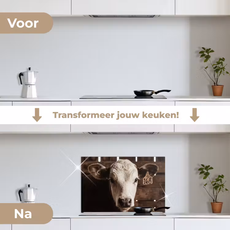 Spatscherm keuken - Kalf - Oormerk - Houten stal — 3