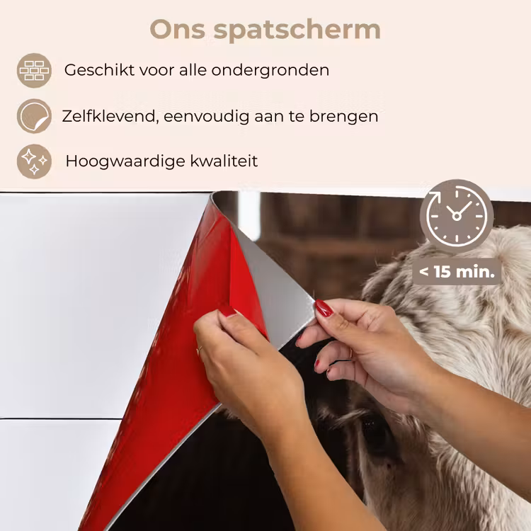 Spatscherm keuken - Kalf - Oormerk - Houten stal — 4