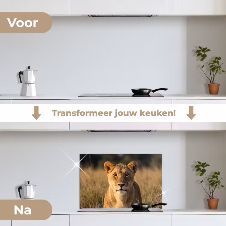 Spatscherm keuken - Leeuwin - Gras - Geel — 3