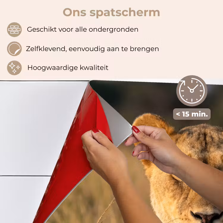 Spatscherm keuken - Leeuwin - Gras - Geel — 4