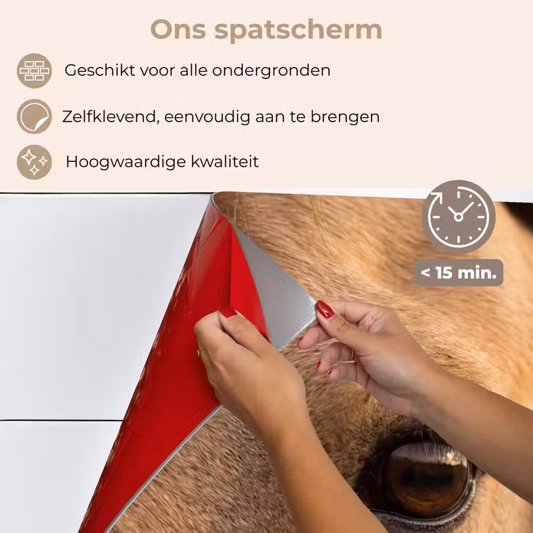 Spatscherm keuken - Paard - Oog - Bruin — 4