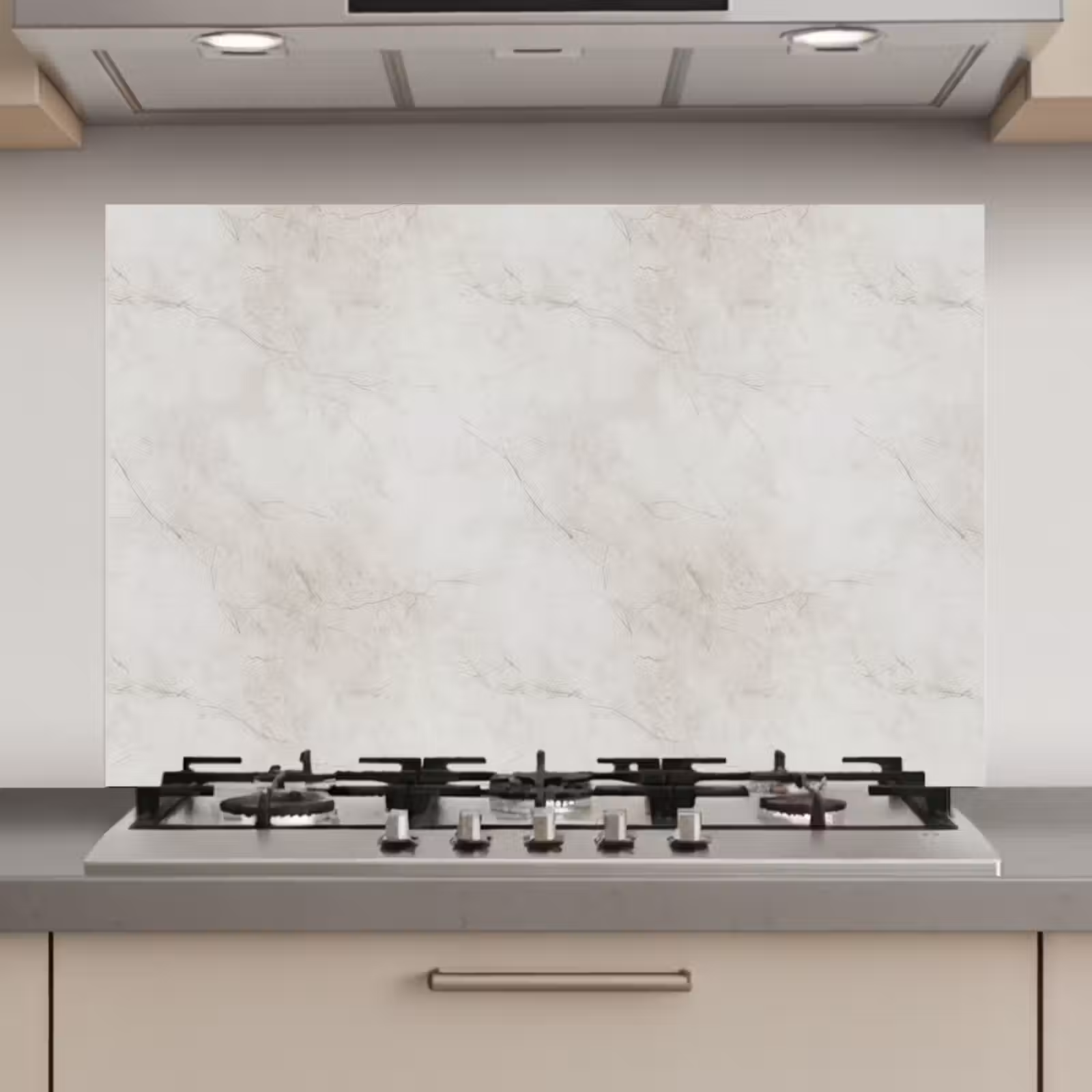 Spatscherm keuken - Grijs - Marmer - Aders — 1