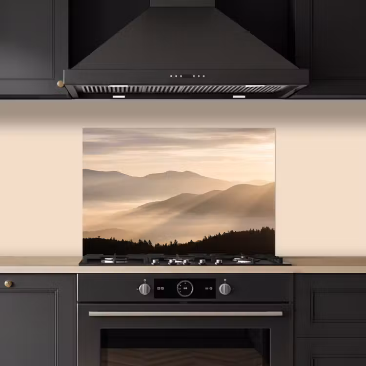 Spatscherm keuken - Bergen - Mist - Zonnestralen — 2
