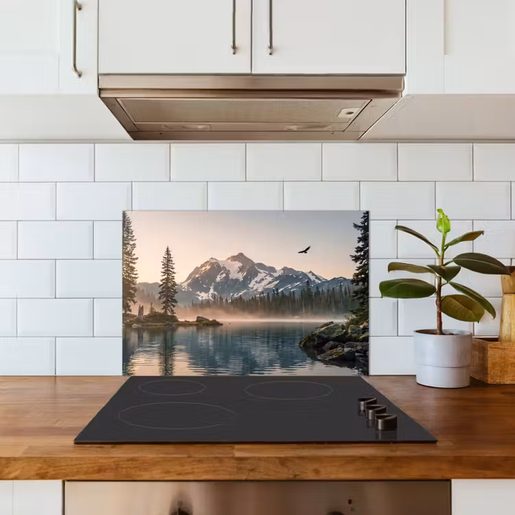 Spatscherm keuken - Bergen - Water - Bomen — 6