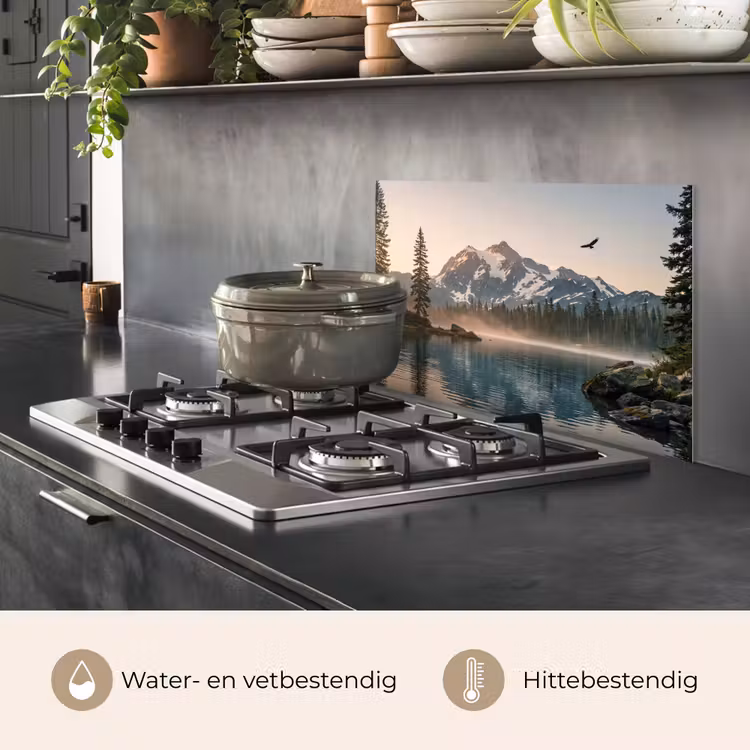 Spatscherm keuken - Bergen - Water - Bomen — 7
