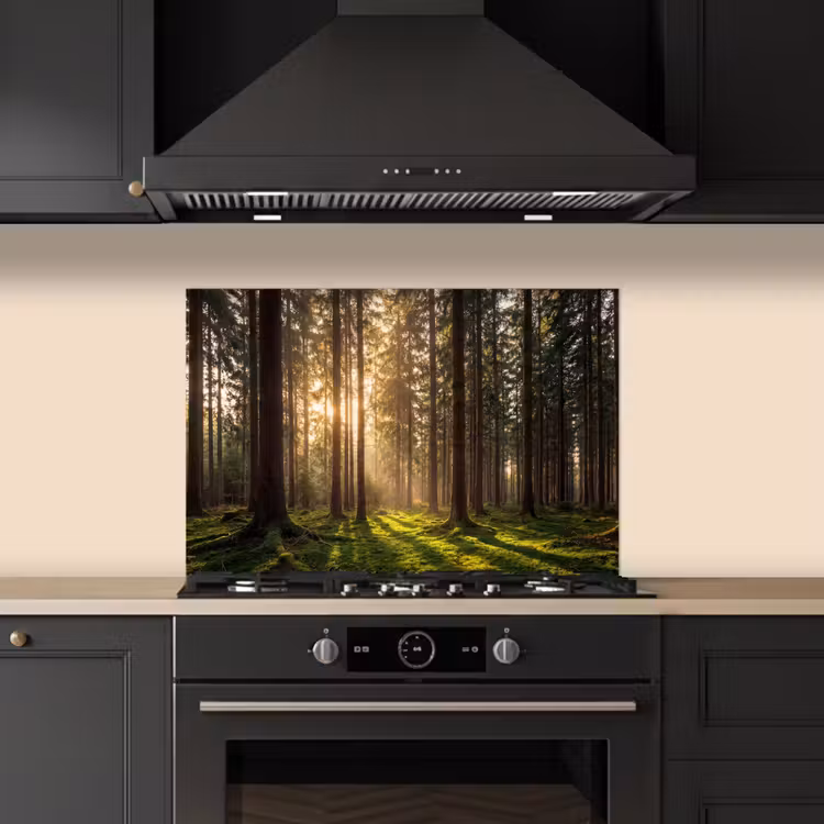 Spatscherm keuken - Bos - Gras - Zonlicht — 2